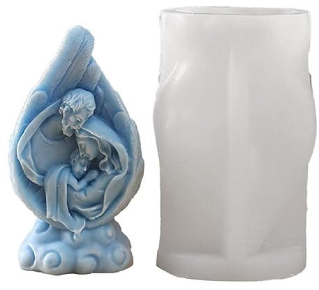 Religion Krippenfigur Kerze Silikonform Für DIY Handgefertigte Desktop Dekorationen Aromatherapie Gips Seifenform Heilige Familie Krippe Silikonkerzenform