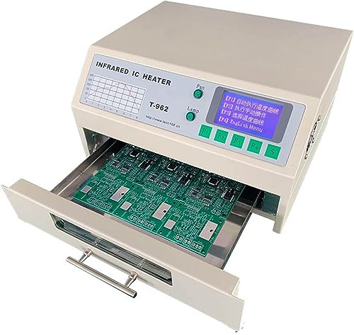 XDLYWUZIQ Reflow-Ofen, Automatische Reflow-Lötmaschine, Professionelle Infrarot-Heizung, Temperatur Einstellbar, Für PCB-SMT-Lötprüfung,T-962