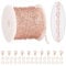 KYUNHOO 16.4 Feet Rose Gold Plated Brass Bulk Chain for Jewelry Making Soldered Heart Chain Link with Jump Rings and Lobster Clasps Women Necklace Bracelet DIY Accessories