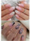 Ceboic 2 Packs (48 Pcs) Press On Medium Coffin Nails, French False Acrylic Full Cover Stick On, Glossy Pink Fake Kit 12 Sizes Reusable Glue On for Women Girls DIY Manicure