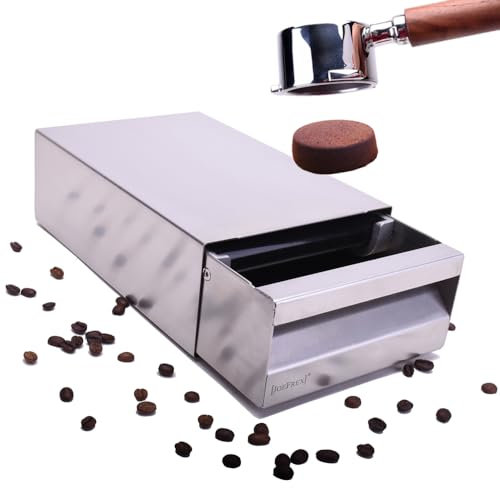 Sudschublade für Siebträger passend für eureka mignon specialita & Greaf - Abklopfbehälter für Siebträger - 24 x 16 x 8cm - Edelstahl Espresso Abklopfbehälter by [JoeFrex]