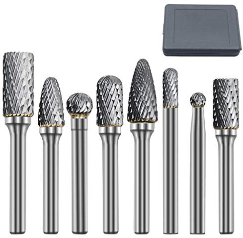 for Head Bur Set Mini Tip Bur Material Alloy Grinding Accessor Cordless Drills with 2 Batteries and Hammer Action
