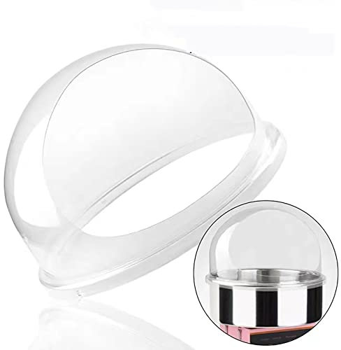 Cotton Candy Machine Cover Bubble Shield Plastic - Protects Floss, Prevents Dust - 20.5 Inch Dome Cover for Candy Maker Machine