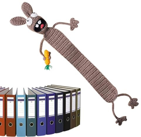 Tier-Lesezeichen, süßes Lesezeichen | Handgefertigter Page Marker Lustiges Lesezeichen - Gehäkeltes Lesezeichen mit niedlichen Tiermotiven für Buchliebhaber, Weihnachtsstrumpffüller