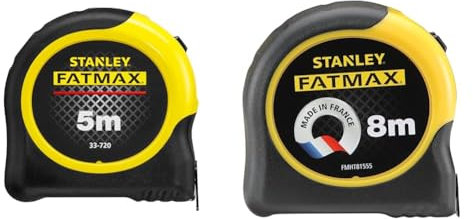 STANLEY FATMAX Mètre à Ruban 5 M - Revêtement Blade Armor - Ruban Ultra Épais - Plus Résistant & Fmht81555-0 mètre mesureur - Gamme Fatmax - Fabriqués en France - Revêtement Blade Armor