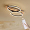 Epochglo LED Deckenleuchte Dimmbar Deckenlampe Wohnzimmer, 32W LED Schlafzimmerlampe mit Fernbedienung Modern Led Deckenbeleuchtung 2-Ringen für Flur Küche Büro Esszimmer Balkon 60cm Schwarz