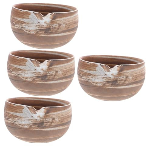 PRETYZOOM 4 Pezzi Ciotola Matcha Tazza Da Tè Matcha Tazza Da Tè In Ceramica Matcha Porta Tazze Matcha Tazze Da Tè In Ceramica Tazze D'Acqua Ciotola Da Tè Per La Cerimonia Del Tè