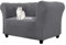 HonunGron Stretch Chesterfield Sofa Überzug 1 2 3 Sitzer, Elasthan Jacquard Couch Überzug, Sofaschutz rutschfest Sofaüberwurf Waschbare Sofabezug für Gebogene Sofa Sessel (Grau,1 Sitzer)