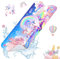 SHUCHING Badewannenmatte Kinder rutschfest, 100 X 40 cm Badematte rutschfest Kinder, Antirutschmatte Badewanne für Badezimmer 100% BPA Frei, Maschinenwaschbar, Einhorn