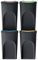 WELL HOME - Set 4 cubos de basura 100% plástico reciclado, negro, 4x 35L