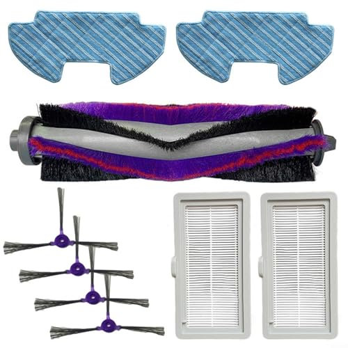 Gettimore Kit aspirateur robot pour Samsung Powerbot-E pour aspirateur VR05R5050WK, 1 brosse à rouleau, 2 chiffons de serpillère, 2 filtres, 4 brosses latérales