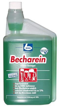8x Dr. Becher Becharein Gläser Reiniger Pro, 1 Liter | Flasche (1000 ml)