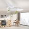 Deckenventilator mit Beleuchtung, Ø100cm Fernbedienung Deckenventilatoren mit Licht LED, 3-Blatt Propeller Deckenventilator, 6 Geschwindigkeiten, LED 24 W, 3 Farben Dimmbar für Schlafzimmer(Weiß)