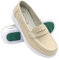 Zerimar Mocasines Mujer Piel con Antifaz | Zapatos Cómodos con Cámara de Aire y Tacón 3,5 cm | Color Beige| Talla 39