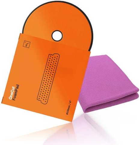 wortek Polierpad Set Koch Chemie One Cut Foam Pad Ø 150 x 25 mm inkl Microfaser Micro Cut Poliertuch Auto Polierset