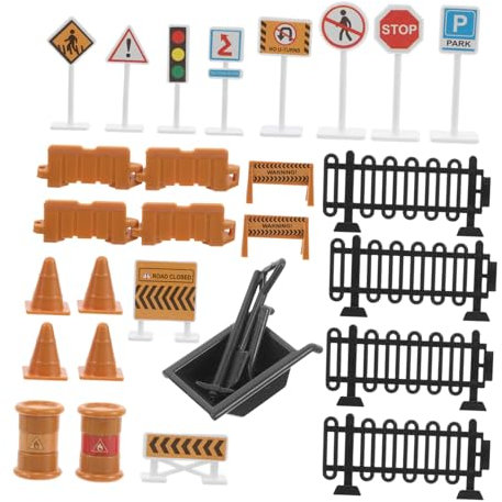 ERINGOGO 30stücke Verkehrsschilder-Set Mit Spielzeug-verkehrsschildern Inklusive Und Kleinen Schildern Für Autoüberquerungsspiel Straßenverkehrsschilder Und Verkehrssimulationsspiel Mit