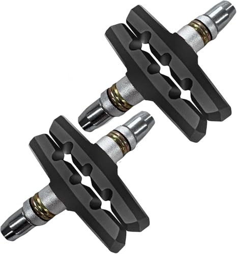 Pastillas de freno para bicicleta, 70 mm, simétricas, zapatas duraderas y adaptables, color negro
