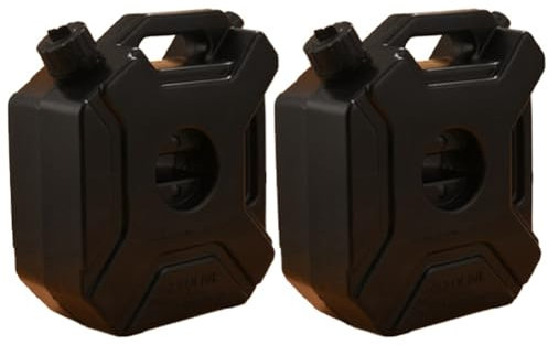 yomoe Réservoir de Carburant Noir de 5 Litres pour Voiture et Moto, Réservoir D'Essence de Secours, Bidon de Carburant avec Serrure et Clé