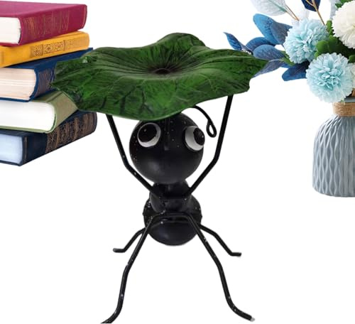 Generisch Ameisen Statue,Gartenfiguren Ameisen Mit Blatt Figur | Metall Skulptur Deko Für Drinnen Draußen Geburtstagsgeschenk Einzugsgeschenk