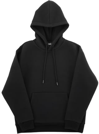 VEVOR Women Pullover Hoodie, X-Large Size, Fleece Long Sleeve Comfy Casual Basic Pullover Hooded Sweatshirt, Warm & Skin-friendly, Practical & Trendy, Black Hoodie with Large Pocket for Fall & Winter