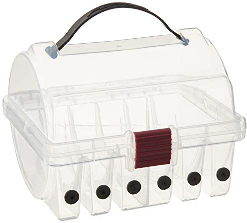 Plano 108700 Leader Spool Box, Clear, One Size, Transparent/Black