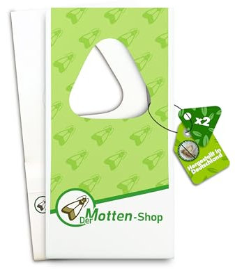 Der Motten-Shop, 2 Karten à 5 Lieferungen, Schlupfwespen gegen Kleidermotten, biologische & nachhaltige Mottenbekämpfung, Umweltfreundliche und giftfreie Alternative zu Mottenkugeln oder Mottenspray