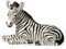 15,6 cm Baby Zebra kniend Deko Figur, weiß und schwarz