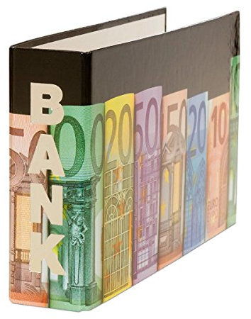 Bankordner / 140x250mm / für Kontoauszüge / Motiv: Banknoten