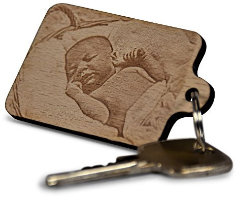 Wogenfels - Schlüsselanhänger aus Holz mit deiner Fotogravur | Das ideale Geschenk mit persönlicher GRAVUR | QUALITÄT und SUPPORT aus Österreich