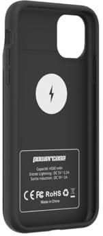 X-Moove Coque Batterie de Secours POWERCASE - Iphone X et Iphone 11, charse sans Fil Rapide certifié QI