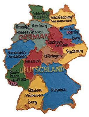 Deutschland 3D Karte Kühlschrankmagnet Touristische Souvenirs Harz Magnetische Aufkleber Kühlschrankmagnet Home & Kitchen Dekoration aus China