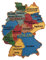 Deutschland 3D Karte Kühlschrankmagnet Touristische Souvenirs Harz Magnetische Aufkleber Kühlschrankmagnet Home & Kitchen Dekoration aus China