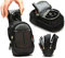 Navitech Black Digital Camera Case Bag for Panasonic Lumix DMC-TZ80, TZ70, DC-FT7 with Shoulder Strap and Carabiner Clip