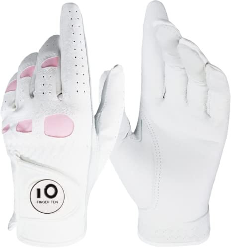 Golfhandschuhe Damen Links Rechts Golfhandschuh Mit Ball Marker Golf Handschuh Wert 1 Stück Cabretta Leder Griff Linke Rechte Hand Weicher Komfort Passform Größe S M L XL (1 Stück Rechts, M)