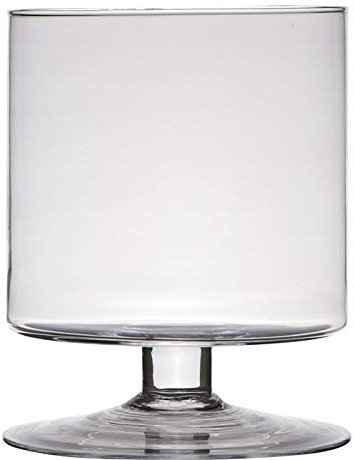 Glasschale auf Fuß Cylinder H. 19cm D. 14cm rund transparent Hakbijl