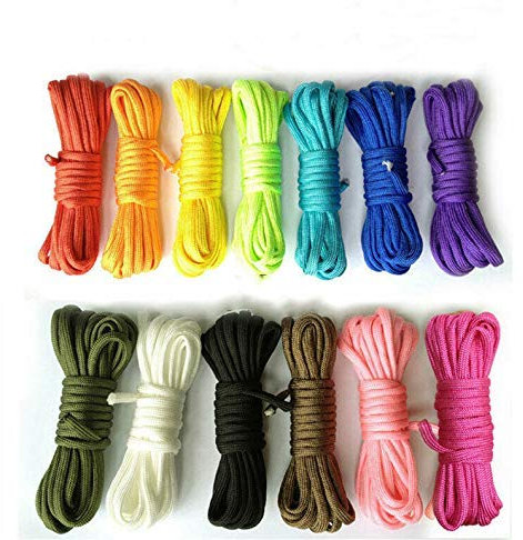 550 Corde de Survie 7 brins intérieurs Multifonctionnel Corde d'évacuation de sécurité pour extérieur/randonnée/Bateau/spéléologie (50 Pieds-3 pièces), Vert Militaire