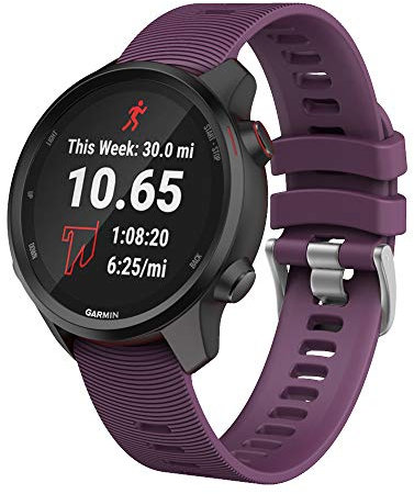 ISABAKE Cinturino di ricambio in morbido silicone per Garmin Venu Sq GPS Smartwatch Forerunner 245/245, Fenix 6s 20 mm, comodi braccialetti per Vivoactive 3 Music Vívomove HR Forerunner 645 Music