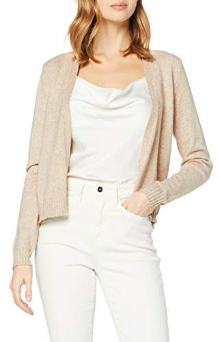 Vila Damen Viril Short L/S Knit Cardigan-noos Strickjacke, Natural Melange ,XS