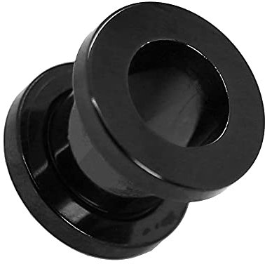 Tumundo® Flesh Tunnel Plug Edelstahl Schwarz 1,2-25 mm alle Größen Piercingschmuck nach Dehnstab Ohrstecker, Größe:Set 10mm - 20 mm