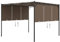 vidaXL Cenador de Jardín con Cortina Lateral Pérgola Patio Toldo Sombrilla Parasol Tienda Carpa Marquesina Desmontable Gris Taupe 3x3x2,25m