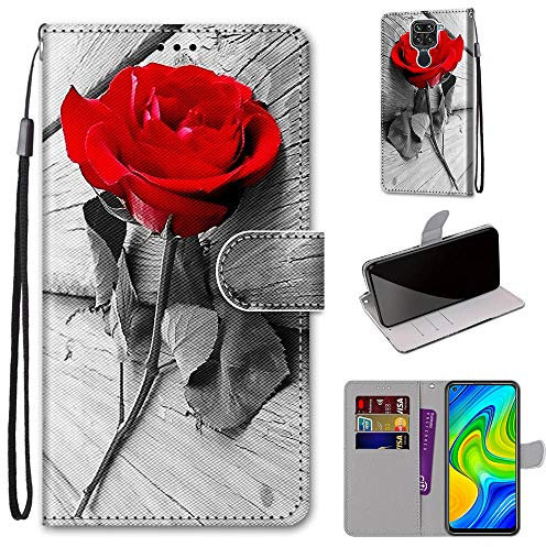 SIENIANLINE Coque pour Xiaomi Redmi Note 9, Flip Étui Portefeuille avec Fonction Stand Etui en Cuir PU Premium Housse pour Xiaomi Redmi Note 9