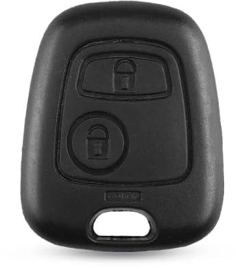 CABLEPELADO Carcasa mando llave del coche 2 botones,Funda de llave de 2 botones,Compatible con Citroen y Peugeot,Botones de abrir y cerrar,Sin zócalo de pila
