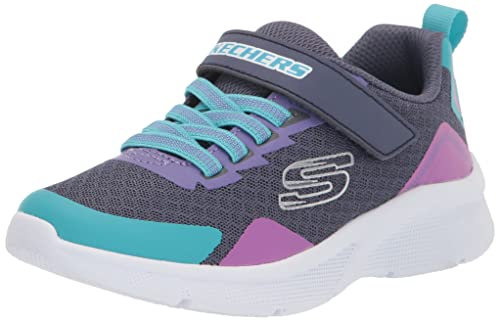 Skechers 302348L CCMT Sneaker, Charcoal Synthetic/Multi Trim, 27.5 EU