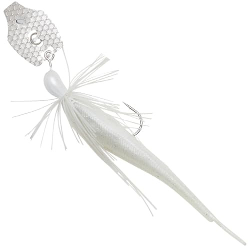 Savage Gear Skirted Gummijig 10cm 8,5g Crazy Swim Jig, Farbe:White Silver