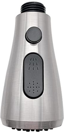 Douchette de Robinet Cuisine Douchette 3 Modes Douchette de Tête de Douche Remplacement Douchette pour Mitigeur Cuisine, Avec Bouton Pause, Nickel Brossé, G1/2