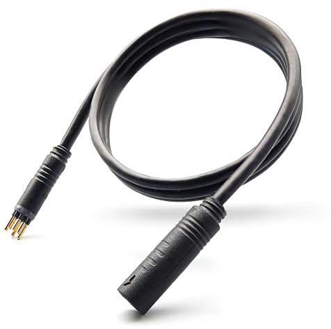 HUDAMZKY Electric Bike 9Pin Waterproof Extension Cable for Hub Motor Ebike Conversion Parts Female to Male Wire E-Bike Accessory (60 CM)