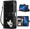 UEEBAI Wallet Case for iPhone XR, Premium Sparkly Glitter PU Leather Phone Case Card Slots Kickstand Case Magnetic Closure Bling Case Shiny Flip Cover with Wrist Strap - Black