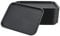 JAPCHET Paquete de 18 bandejas rectangulares de plástico Negro para Alimentos, 35 x 27 cm, Modernas, Resistentes y Antideslizantes, hoteles, restaurantes y cocinas