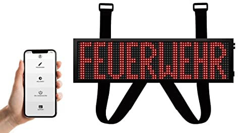 LED Frontwarnsystem | Einsatzschild | Multicolor WiFi - Android und iOS App - Handygesteuert - Dachaufsetzer-Ersatz - LED Einsatzschild zum selbst programmieren