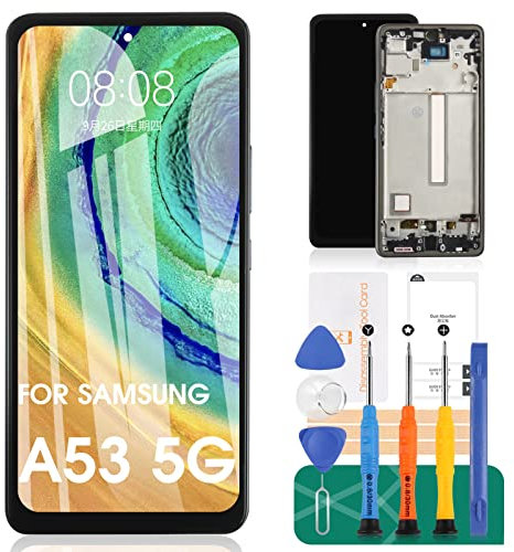 Écran LCD de rechange pour Samsung Galaxy A53 5G A53 5G - Écran LCD de rechange A536 SM-A536B - Numériseur tactile SM-A536U, SM-A536E (pas de fonction d'impression de chiffre)
